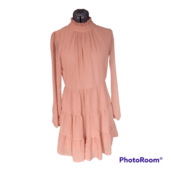 NWT TRIXXI, mini dress, burnt orange, Junior L - Picture 3 of 9